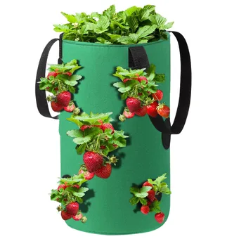 

plant pot planter maceta для дома и кухни Hanging Strawberry Planting FeltCloth Planting Container Bag Thicken Garden Pot