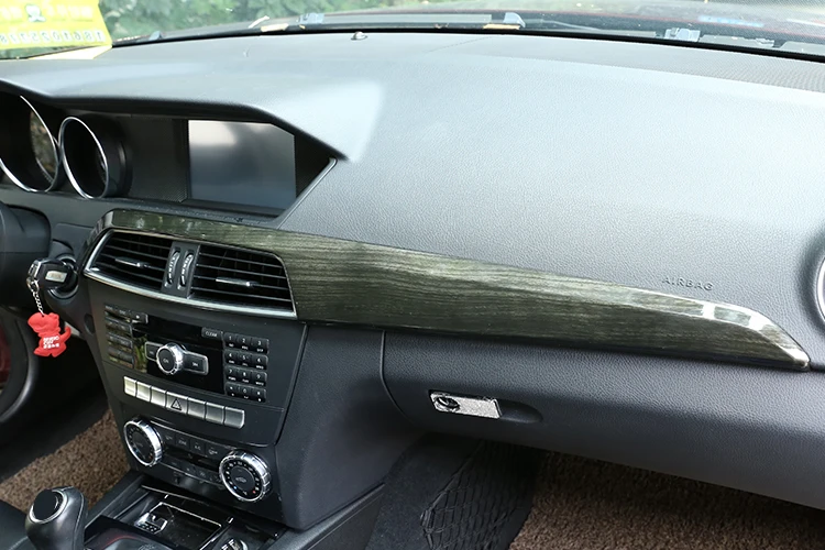 Для Mercedes Benz C Class W204 2010-2013 автомобиль ABS хром внутренняя центральная консоль Защитная панель Крышка отделка Аксессуары 5 цветов