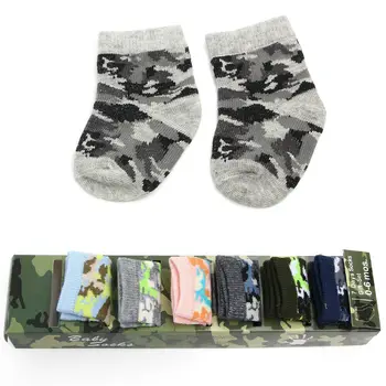 

Newborn Baby Boys Girls Socks 7 Pairs Cotton Soft Comfortable Breathable Socks Cute Polka Dot Print Infant Socks