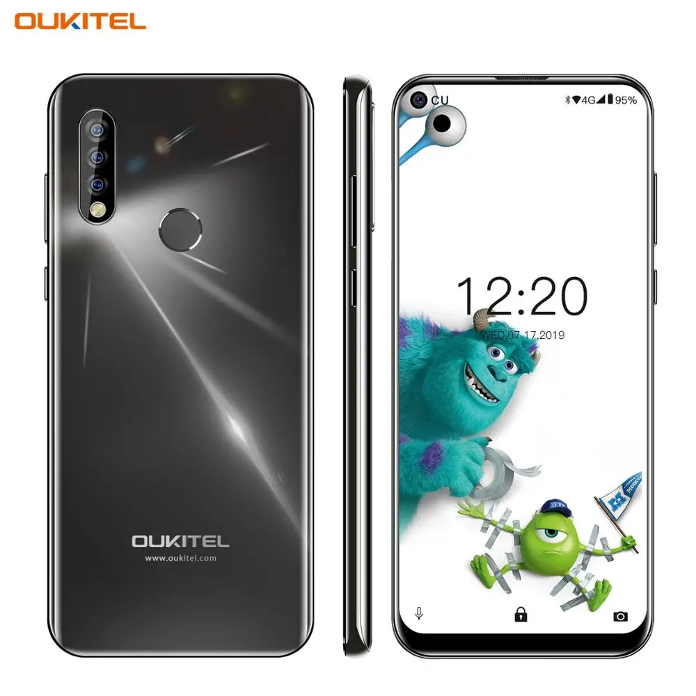 Oukitel C17 Pro 6,3" Android9.0 Тройная камера 4 ГБ ОЗУ 64 Гб ПЗУ 3900 мАч аккумулятор мобильный телефон 13 МП отпечаток пальца 4G LTE смартфон
