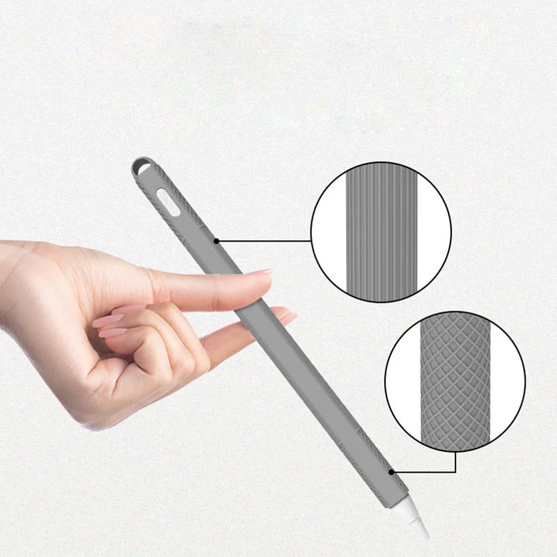 Цветной Мягкий силиконовый чехол для стилуса Apple Pencil 2/1 совместимый с планшетом