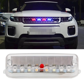 

Anti Collision Solar Power Alarm Warning Strobe Light Colorful Car Warning Lamp Flashing Security Light Universal