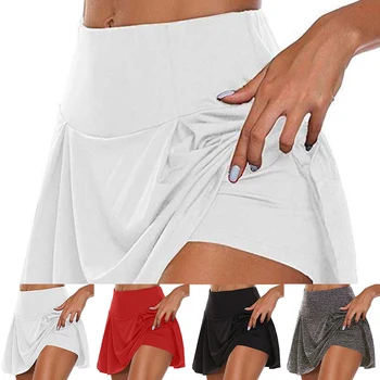 

2020 Sports Skirts Women's High Waist Pleated Short Dress Badminton Volleyball Running Cheering Beach Dance Safety Skorts