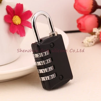 

200pcs/lot 4 Dials Resettable Combination Password Lock Safe Door Locker Pad Lock Padlock For Travel Luggage Suitcase