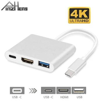 

USB C HDMI Cable 4K Type C HDMI USB 3.1 Converter Adapter Type C To HDMI Digital Cable Aluminum For Macbook PC Tablet HDMI Cable