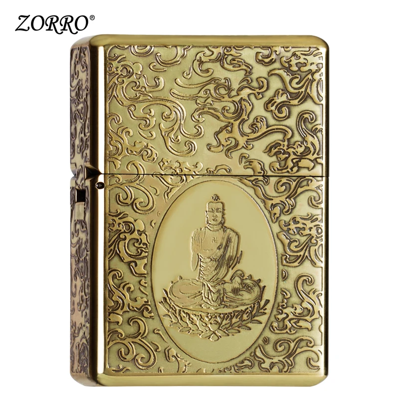 

Zorro genuine kerosene lighter wind proof customized armor shield Xiangyun Buddha waterproof men's lighter for boyfriend