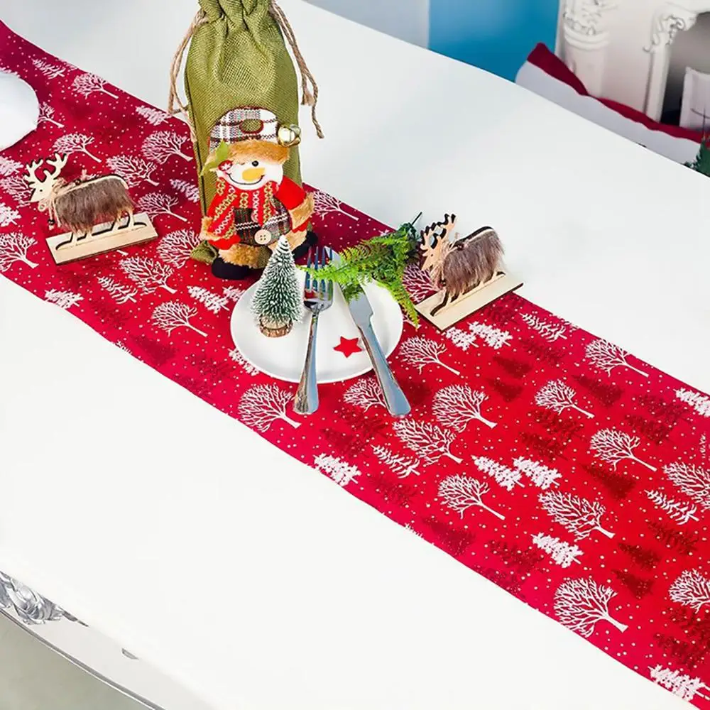 

PATIMATE Christmas Table Runner Merry Christmas Decorations For Home Christmas Table Decor 2019 Xmas Navidad Decor New Year 2020