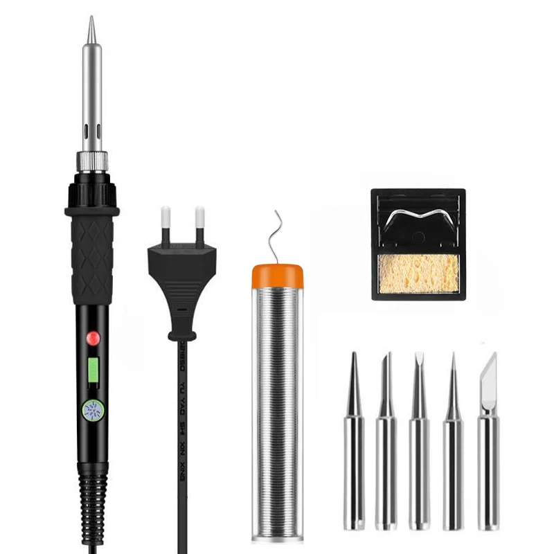 60W Electric Soldering iron Set 110V 220V Adjustable Temperature Soldering Iron kit Welding