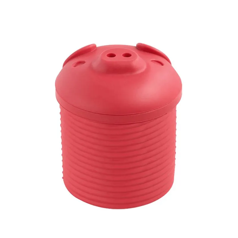

Silicone Bacon Grease Container with Strainer Pig-shape Grease Storage Tank Grease Oil Storage Containers Kitchen Tool