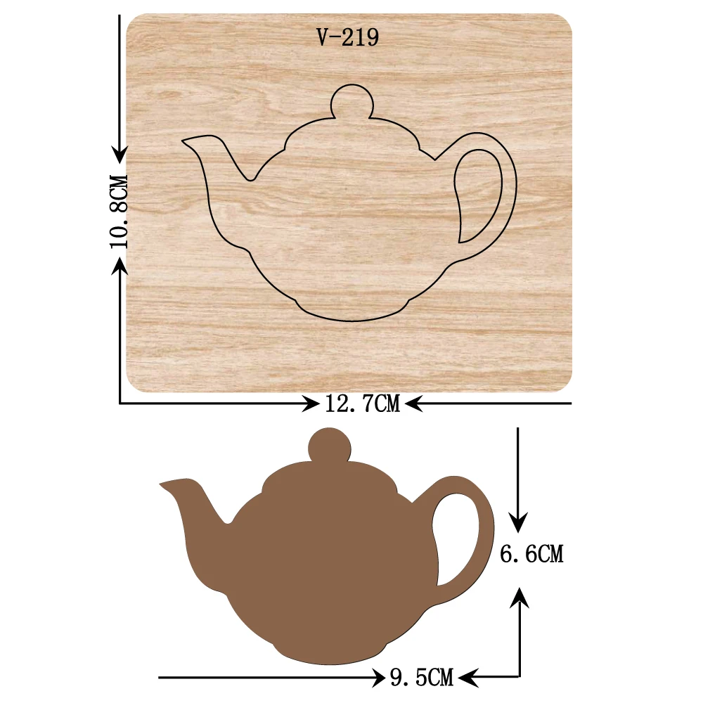 

DIY New teapot wooden dies cutting dies for scrapbooking Multiple sizes /V-219