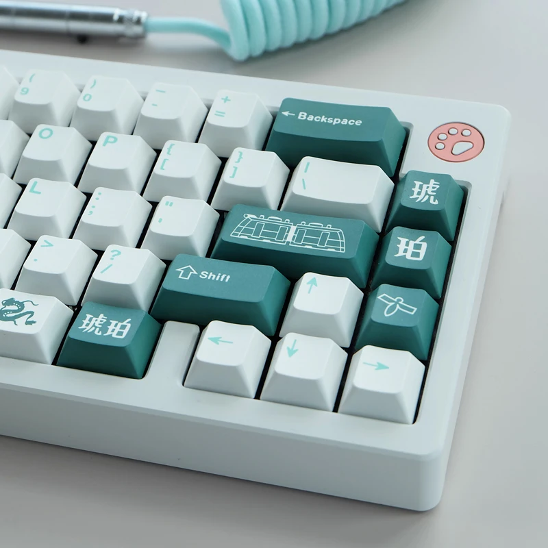 Gmk Haku Keycaps Pbt Dye Sublimation Cherry Profile Keycap 1.75u 2u Shift Iso Enter 6u 6.5u 7u Barra de Espaço Conjunto - Imagem 3