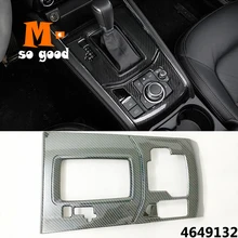 ABS Carbon Fibre For Mazda CX-5 Car Gear Shift Knob frame panel decoration Cover trim Car interior accessories sticker 2017 2018 ABS Carbon Fibre For Mazda CX-5 Car Gear Shift Knob frame panel decoration Cover trim Car interior accessories sticker 2017 2018