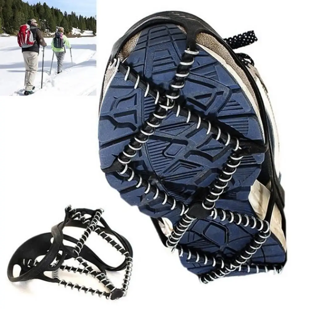 1pair Outdoor Sports Ice Snow Gripper Shoe Cover Nonslip Crampons Ice