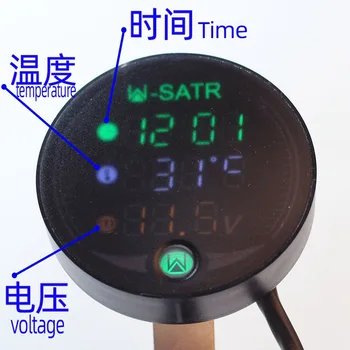 

SMOK Universal Motorcycle Multi-Function Mini 3 Digital Air Temperature Thermometer Time Voltmeter Meter Gauge