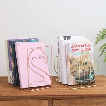 

Rose Gold Concise Metal Geometric Stand Frame Originality Cactus Flamingos Office Supplies File Magazine Data Frame Bookshelf