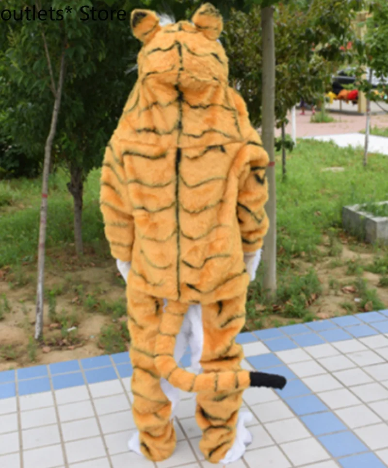 Tiger Mascot Costume Suit Animal Cosplay Party Fancy Dress Adults Outfit Parade
