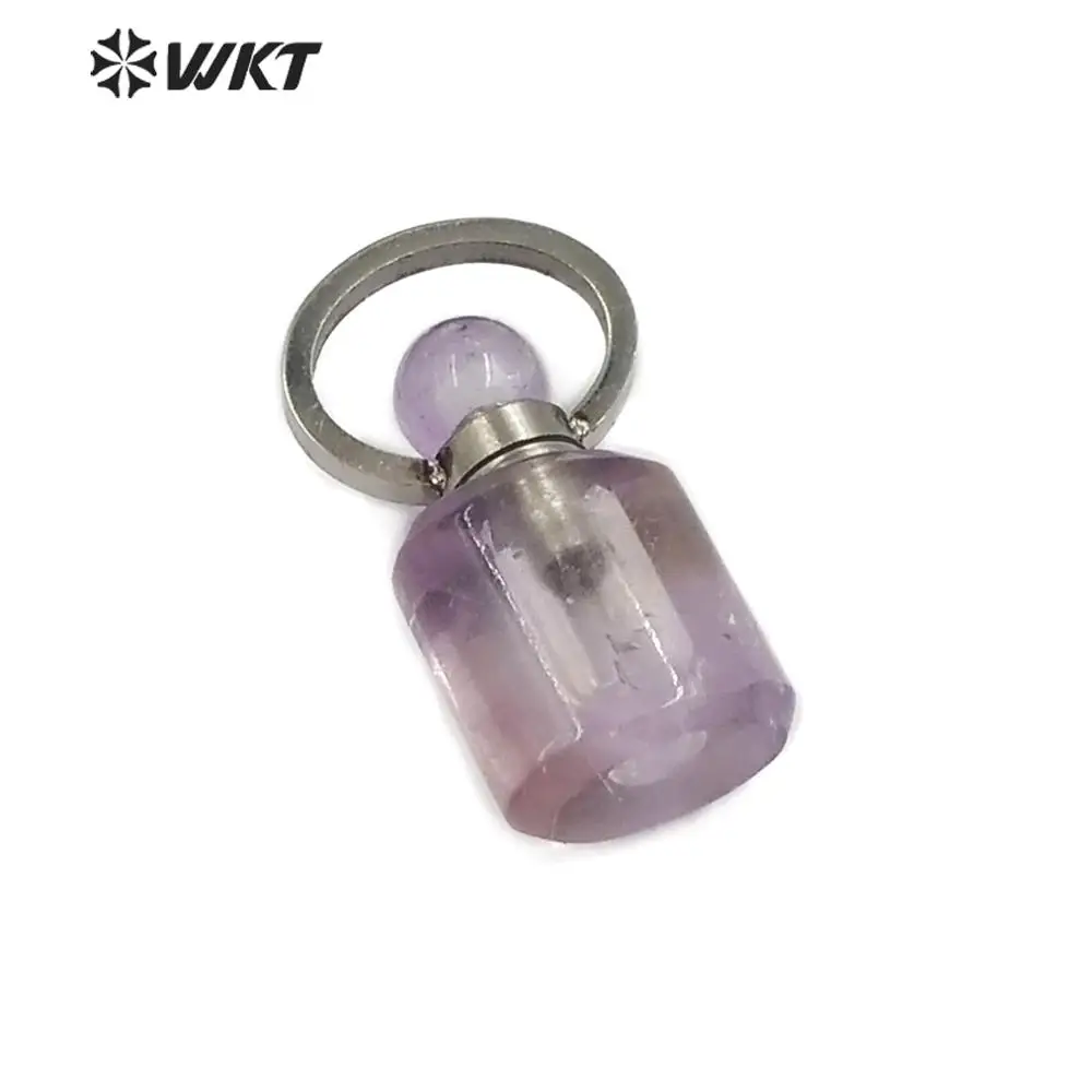 WT-P1472 Новое поступление! подвеска в виде бутылочки парфюма кулон из натурального камня бутылка из камня с серебряный, гальванический Круг Подвеска петли
