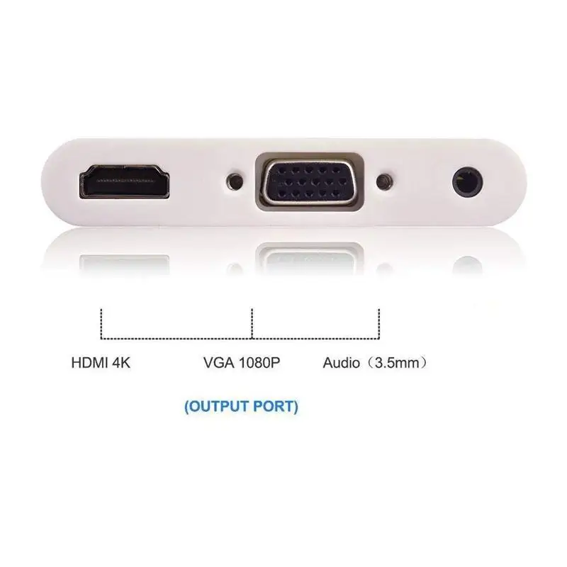 ABKT-USB C к HDMI VGA адаптер, USB C 3,1 к HDMI DVI VGA USB 3,0 концентратор многопортовый адаптер для MacBook/MacBook Pro/Chromebook Pixel