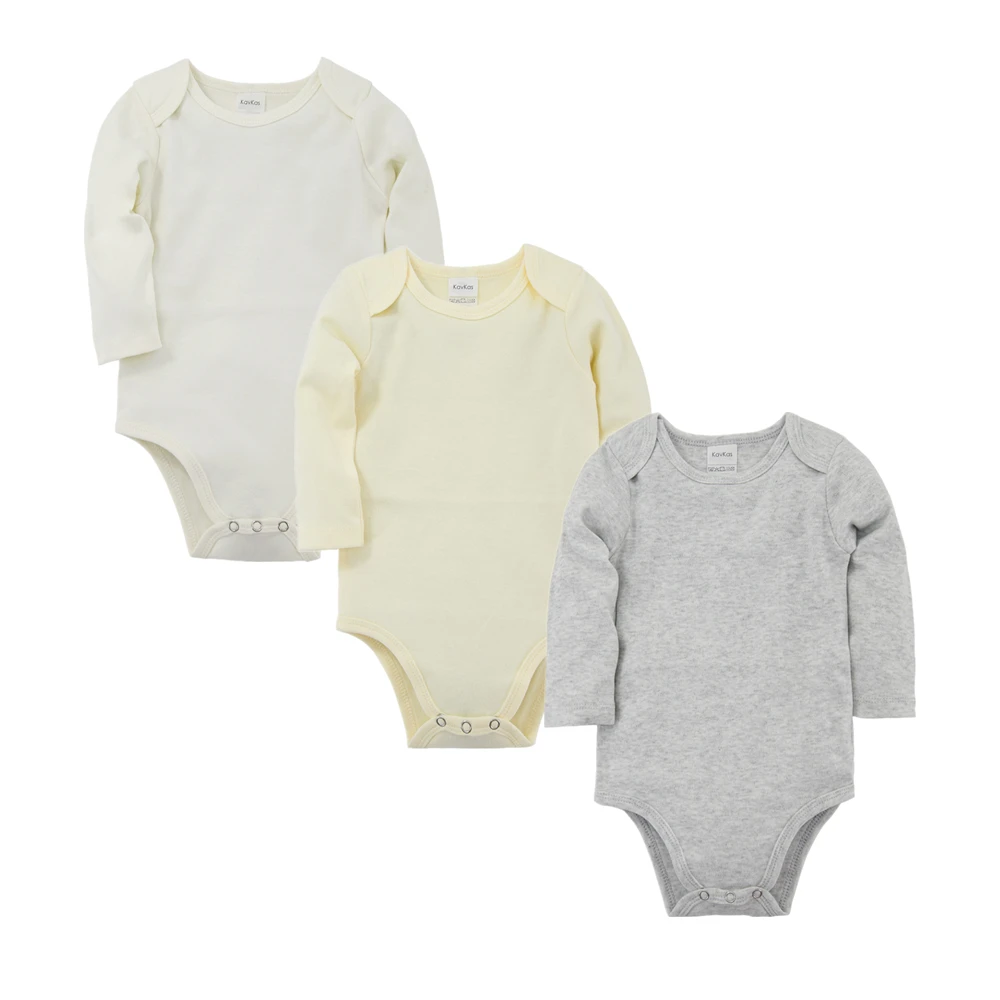 

5 шт., 3 предмета, боди для новорожденных, 2020 г., Весенняя длинная одежда для маленьких мальчиков и девочек 100% хлопок, белый Детский комбинезон для младенцев цельный