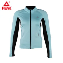 Пиковая Для женщин спортивной дышащий Быстросохнущий с длинным рукавом рубашка для йоги и бега занятий бегом спортивные куртки Фитнес тренировки Спортивная одежда