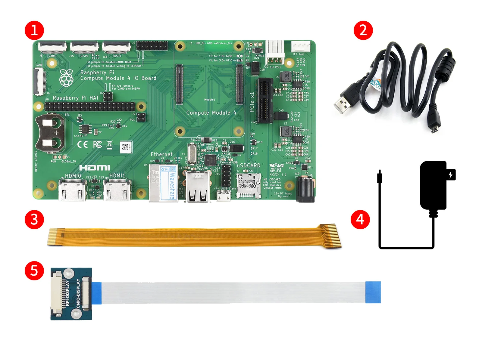 

Raspberry Pi Compute Module 4 Development Kit, With Official IO Board, Basic Accessories, And Optional 7" Touchscreen