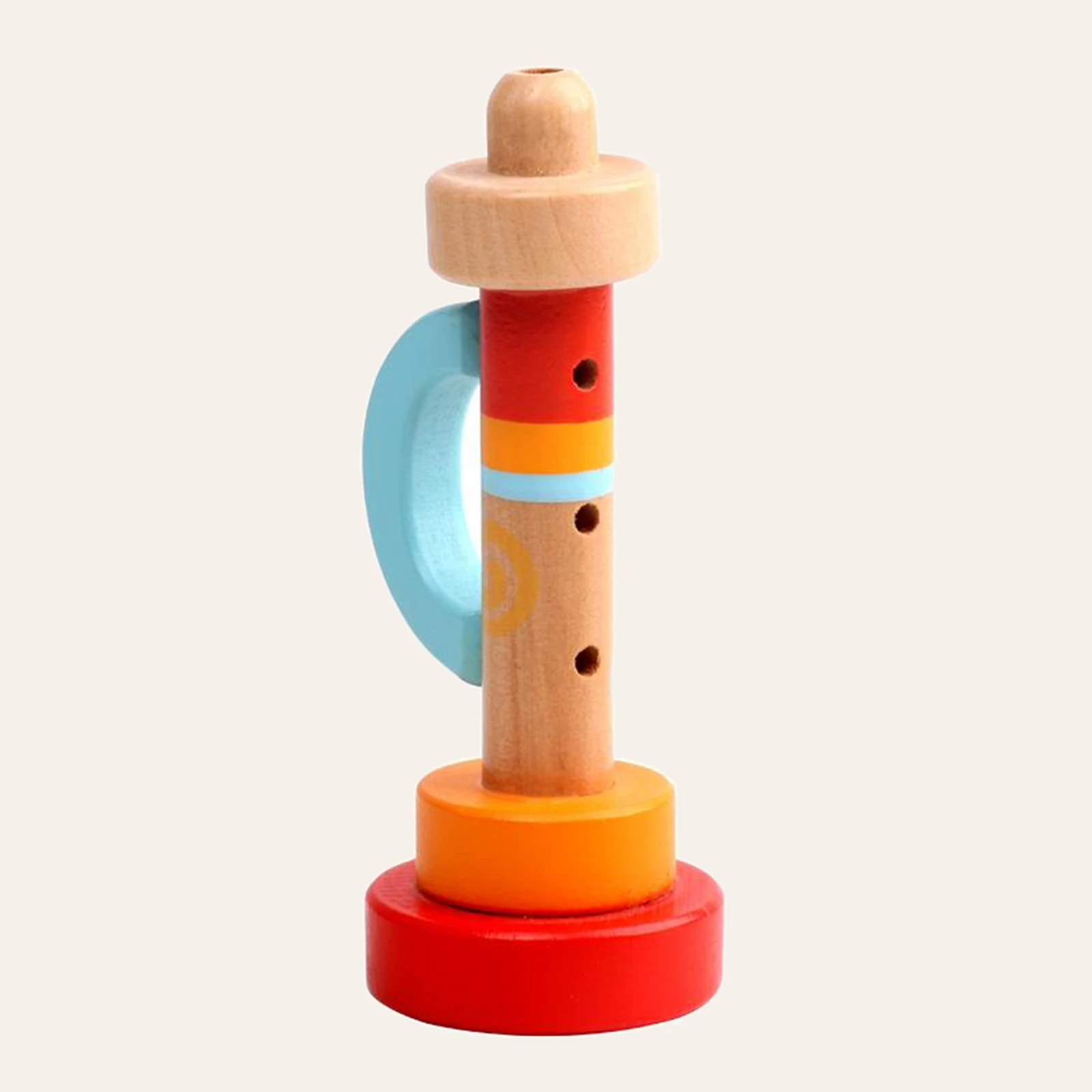 Wood Trumpet Flugelhorn Horn Preschool Music Art Educational Toys Gift