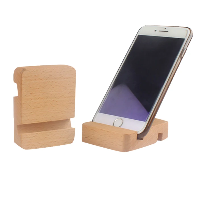 2 шт деревянный держатель для мобильного телефона планшета портативный для дома двойной слот для офиса ND998
