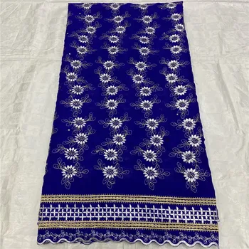 

2020 African Swiss Voile Lace Fabric embroidery lace trim high quality african Dry cotton lace fabric for wedding 4L090202