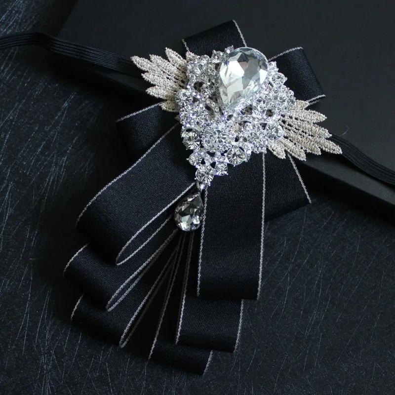 Высококачественный ручной работы со стразами британский стиль галстук для жениха платье костюм Стразы галстук-бабочка для мужчин свадебные аксессуары - Цвет: 21