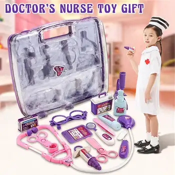 

Children Pretend Play Doctor Nurse Toy Set Portable Suitcase Medical Kit Kids Educational Role Play Classics Toys