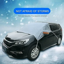 Автомобильные чехлы для снежного покрова, водонепроницаемые наполовину автомобильные Чехлы, антифриз, снежный щит, снежный блок, ветровое стекло, одежда