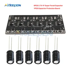 6 шт./компл. 2,7 V 1F сверх яркий конденсатор Ultracapacitor для автоматического источника питания Ultracapacitor с защитной платой для автомобиля