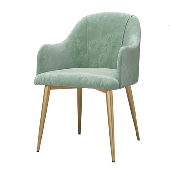 

Household Dining Chair Leisure Time Solo Backrest Sofa Hotel Light Luxurious Aden Restaurant Cloth