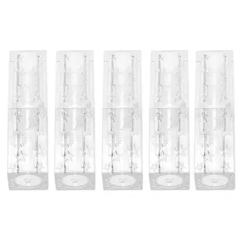 

5pcs Portable Lip Balm Tube Transparent Empty Chapstick Container Lipstick Storage Tube for Women Female