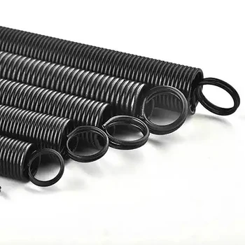 

1PCS Durable Quenched Black 65Mn Steel Tension Expanding Spring Double Loop L:300mm