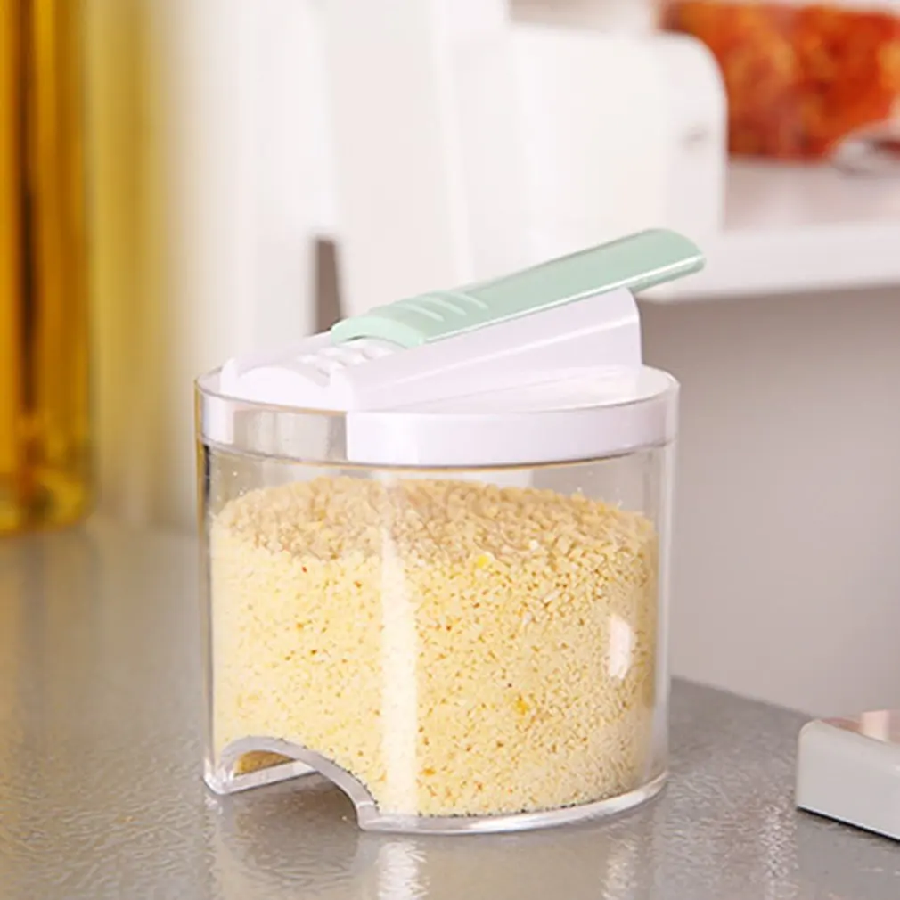 5Pcs Stackable Seasoning Tanks Set Healthy Food Grade PP Kitchen Seasoning Boxes Seasoning Pots Salt Pepper Sugar Shaker