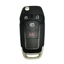 Datong World-carcasa de la llave a distancia del coche, carcasa para Ford Focus Fusion MK2 Fiesta Explorer, reemplazo de llave con hoja HU101