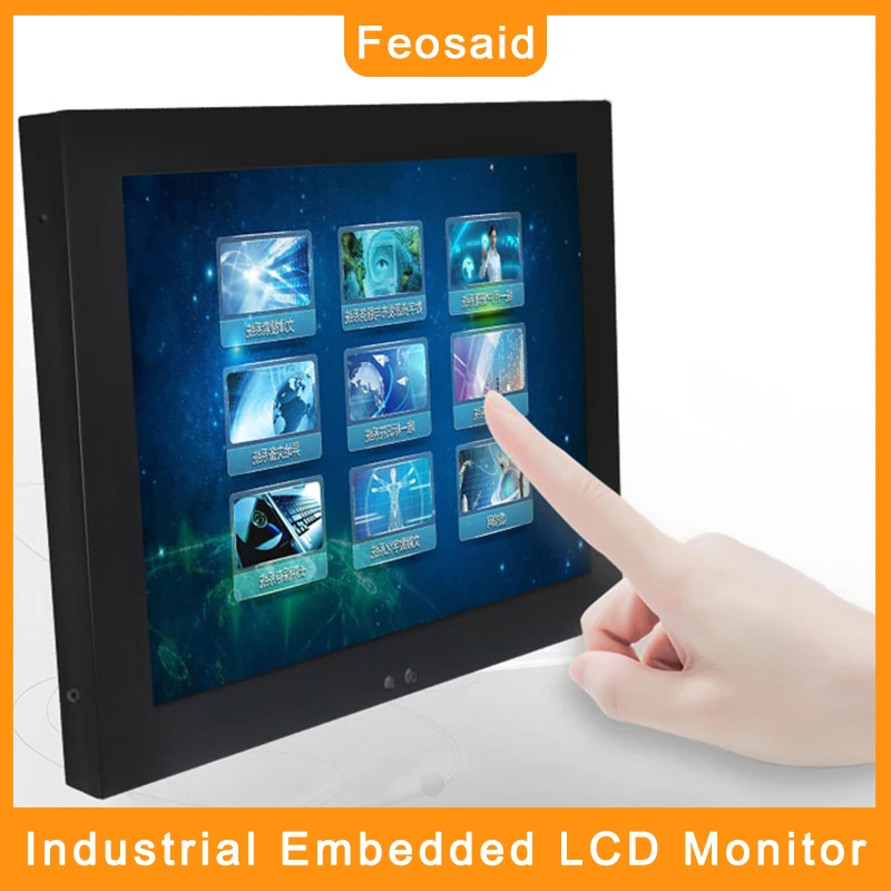 Feosaid 21 5 &quot23 6 дюймов промышленный сенсорный монитор сопротивления 19&quot
