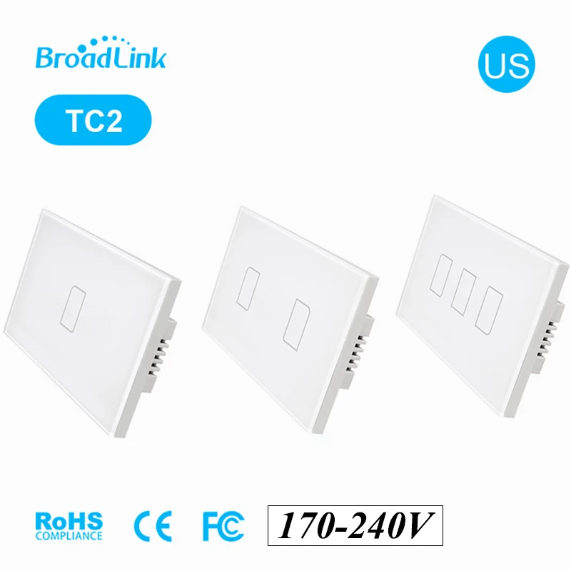 Настенный выключатель BroadLink TC2 123 клавиш 433 МГц Wi Fi 170 240 В|phone universal|phone choicecontrol tester |