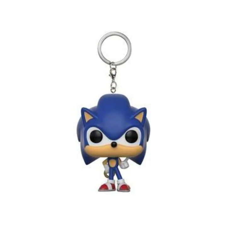 FUNKO POP Карманный Брелок для ключей Sonic с кольцом Аниме игры Фигурки Коллекция