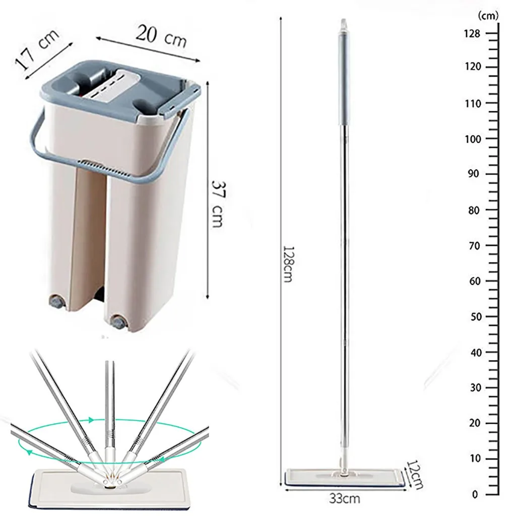 Швабры для пола из микрофибры, ведро, швабра, стойка с 6 шт тряпками, ручная стирка, плоская салфетка для уборки дома, инструмент для уборки дома