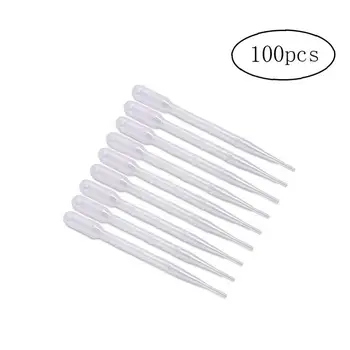 

3ml Disposable Plastic Pipette Transfer Pipettes Calibrated Dropper for Essential Oil Science Laboratory 100Pcs