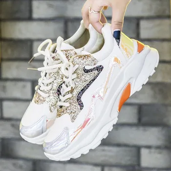 

Lans Women Sneakers Women Girls Shoes Sneaker Female Running Shoes Woman Lace-Up Platform Brand Training Sneakers