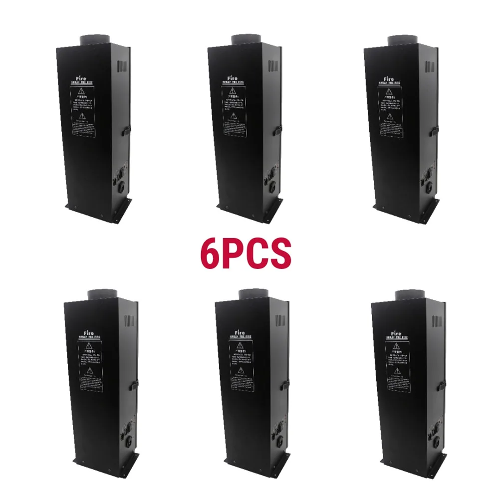 DMX 200w сценическая диско огненная машина пламя проектор высота Jetting SprayWedding пламя фонтан пожарное оборудование - Цвет: 6pcs machine