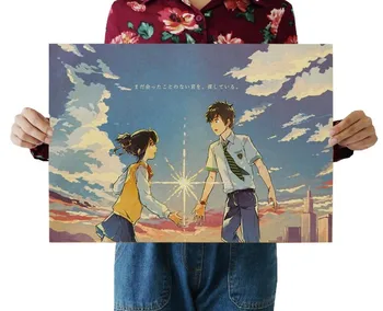 

Your Name Vintage Kraft Paper Classic Movie Poster Map School Wall Garage Decoration Art Retro Prints