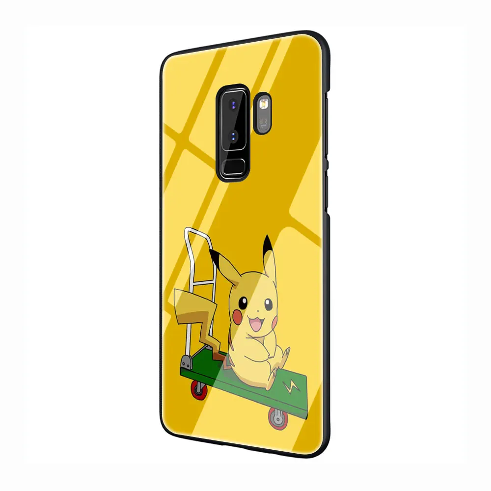 G1 EWAU Пикачу чехол из закаленного стекла для телефона для samsung S7 край S8 S9 S10 Note 8, 9, 10, плюс A10 20 30 40 50 60 70 - Цвет: G1
