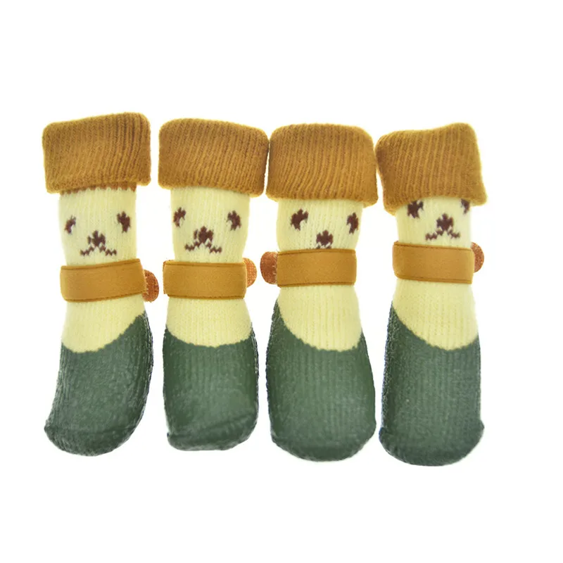 Non-Slip Dog Cat Socks with Straps/Pet Paw Protection for Injured Foot,Indoor Wear/Waterproof Dog Socks for Small Large Dog