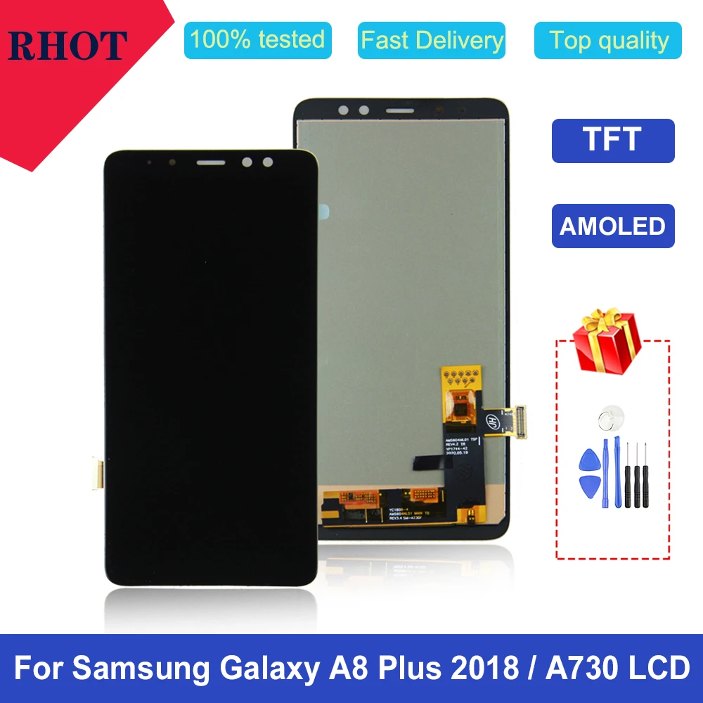 100% протестированный ЖК-дисплей 6 0 &quotA8 Plus 2018 для Samsung Galaxy A8 A730 A730F A730F/DS A730x с