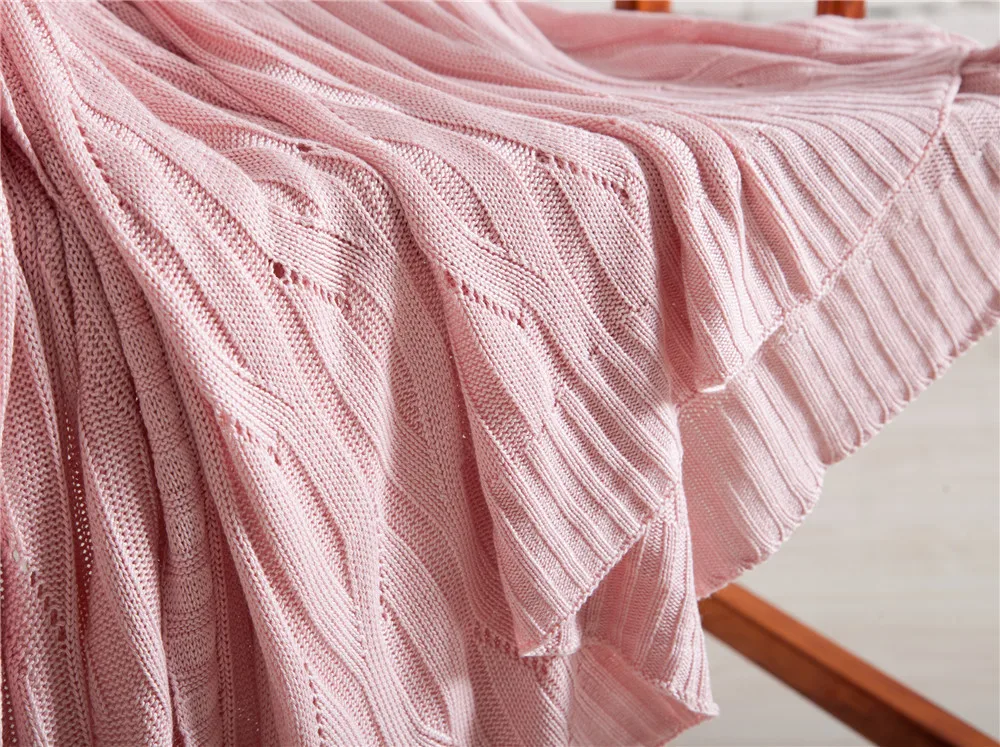 Детское волнистое одеяло из бамбукового волокна, детское трикотажное одеяло, детское тонкое одеяло для коляски, чехол для сна, кондиционер, одеяло, одеяло для дивана