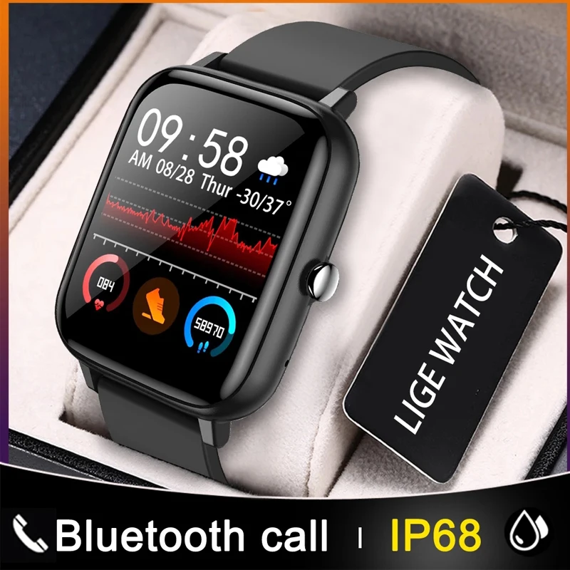 Смарт-часы LIGE с Bluetooth пульсометром и тонометром | Электроника